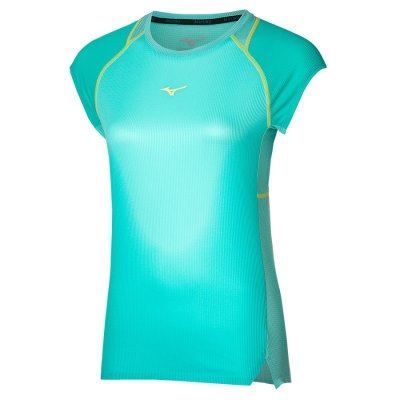 Camisa Mizuno AERO Tee Mujer Turquesa Claro - Chile M230ZIVKNH